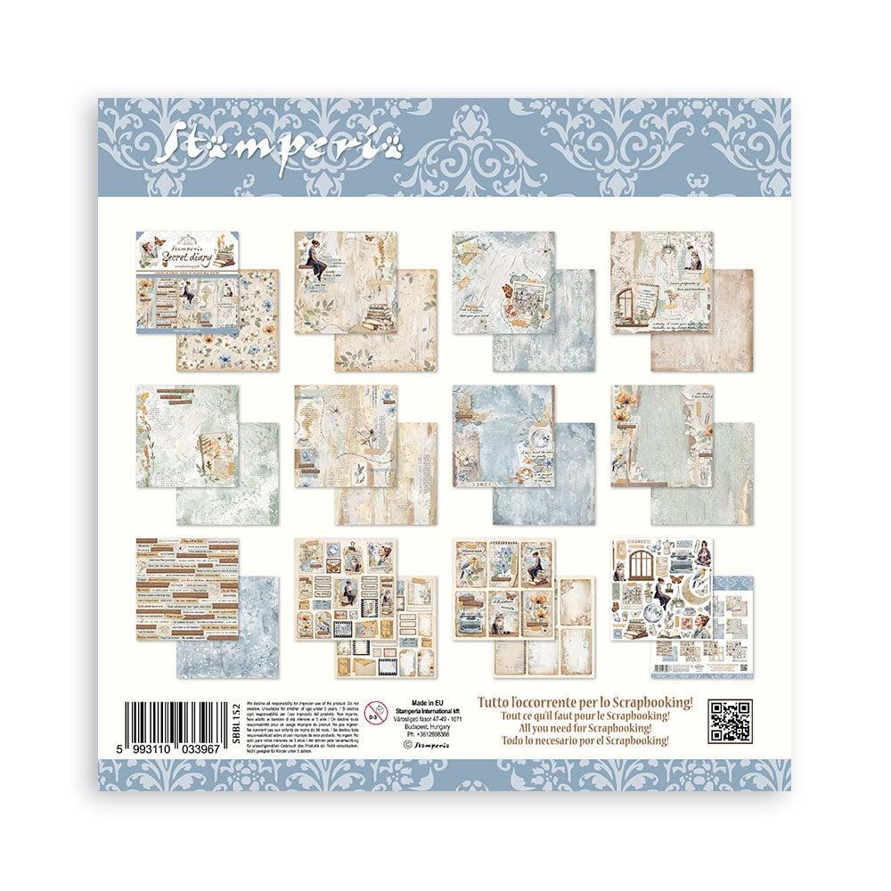 SBBL152 Stamperia Decret Diary 12x12 Inch Paper Pack