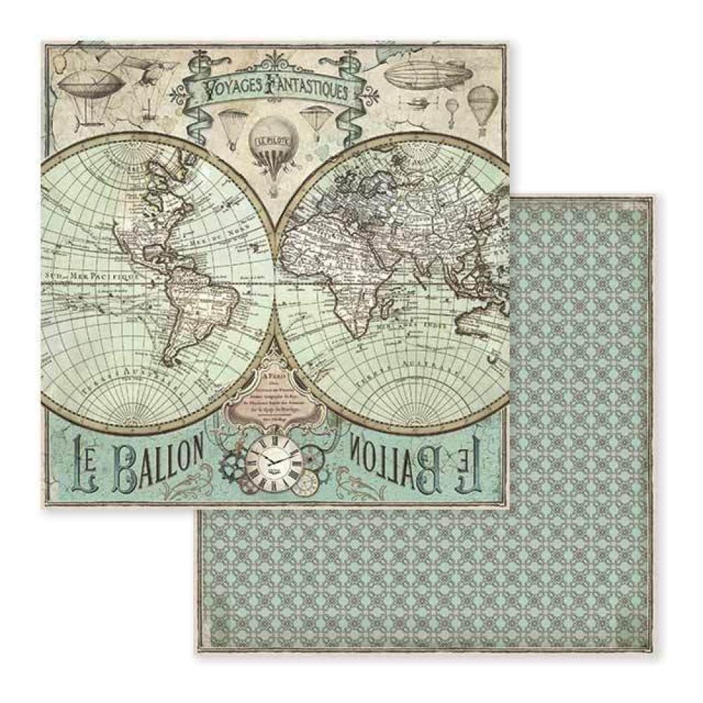 Stamperia 12x12 Paper Pad Voyages Fantastiques #SBBL53