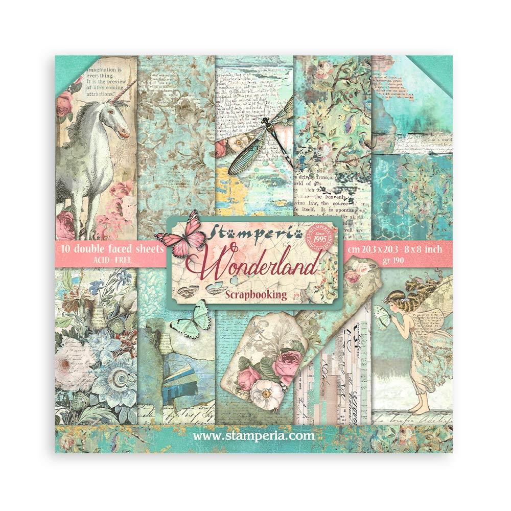 SBBS109 Stamperia Wonderland 8x8 Paper Pad