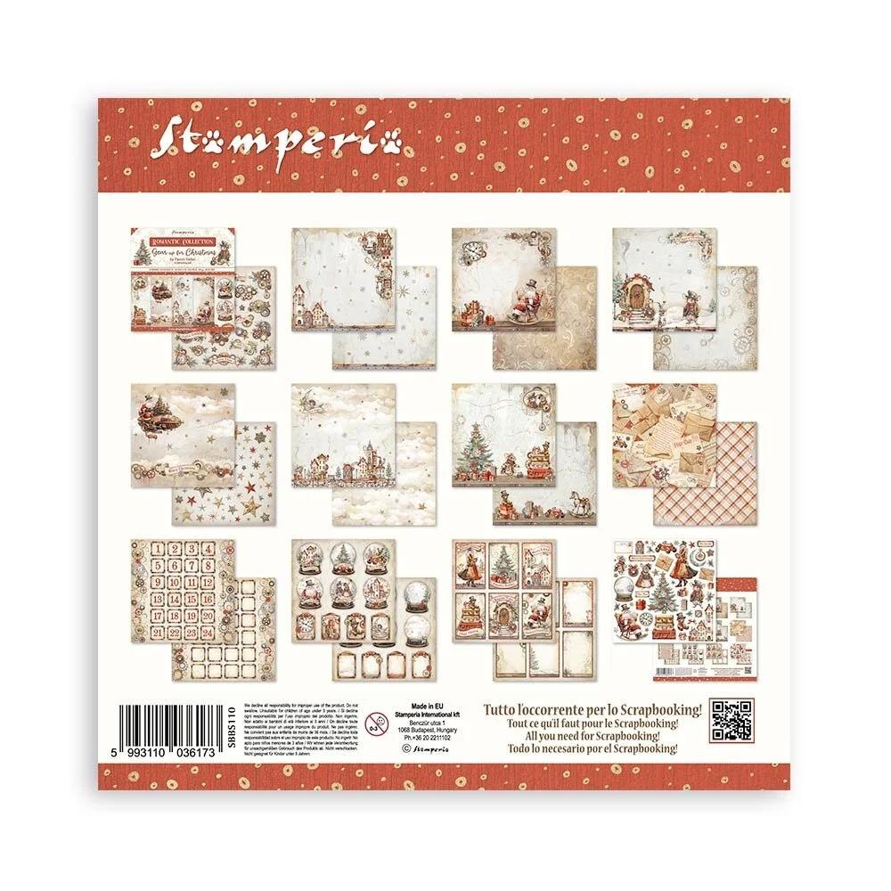 SBBS110 Stamperia Gear up for Christmas 8x8 Paper Pad