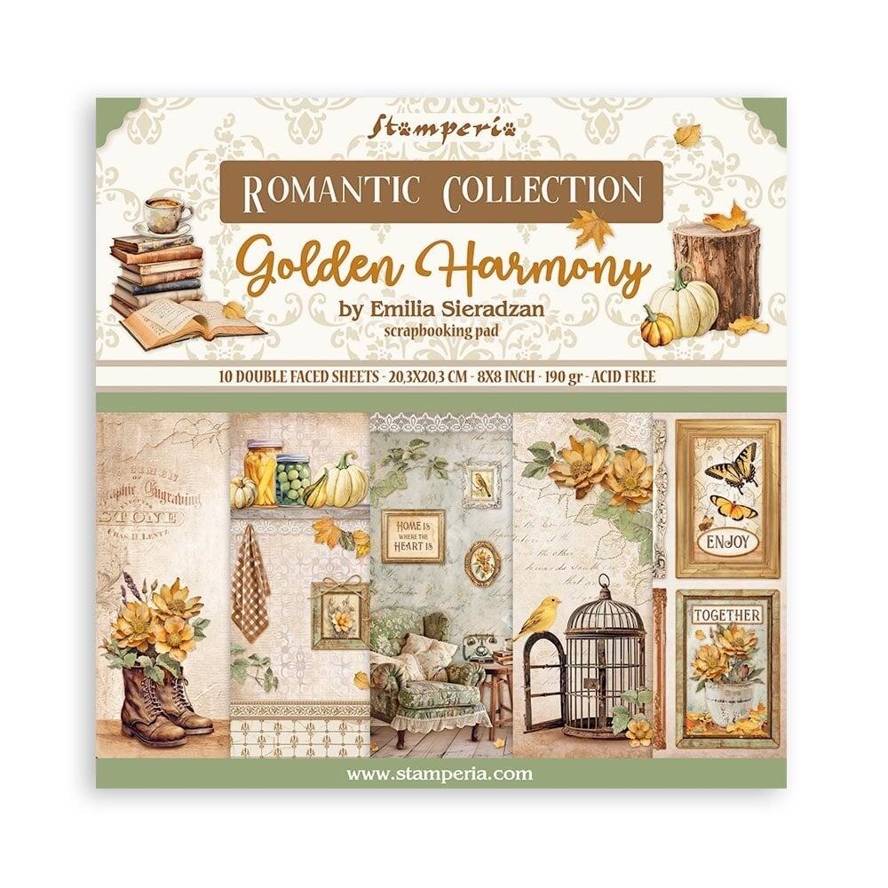 SBBS114 Stamperia Golden Harmony 8x8 Paper Pad