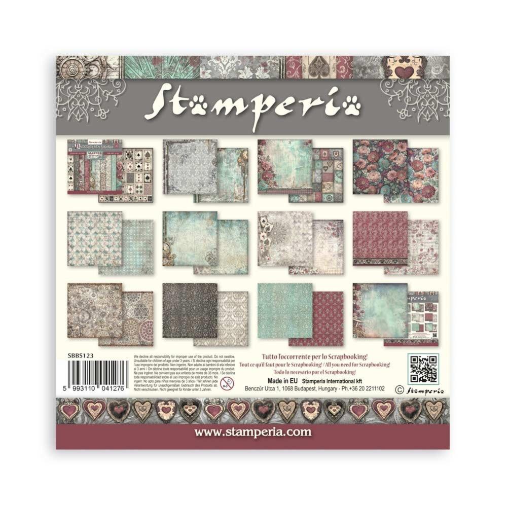 SBBS123 Stamperia Master of Magic Backgrounds 8x8 Paper Pad