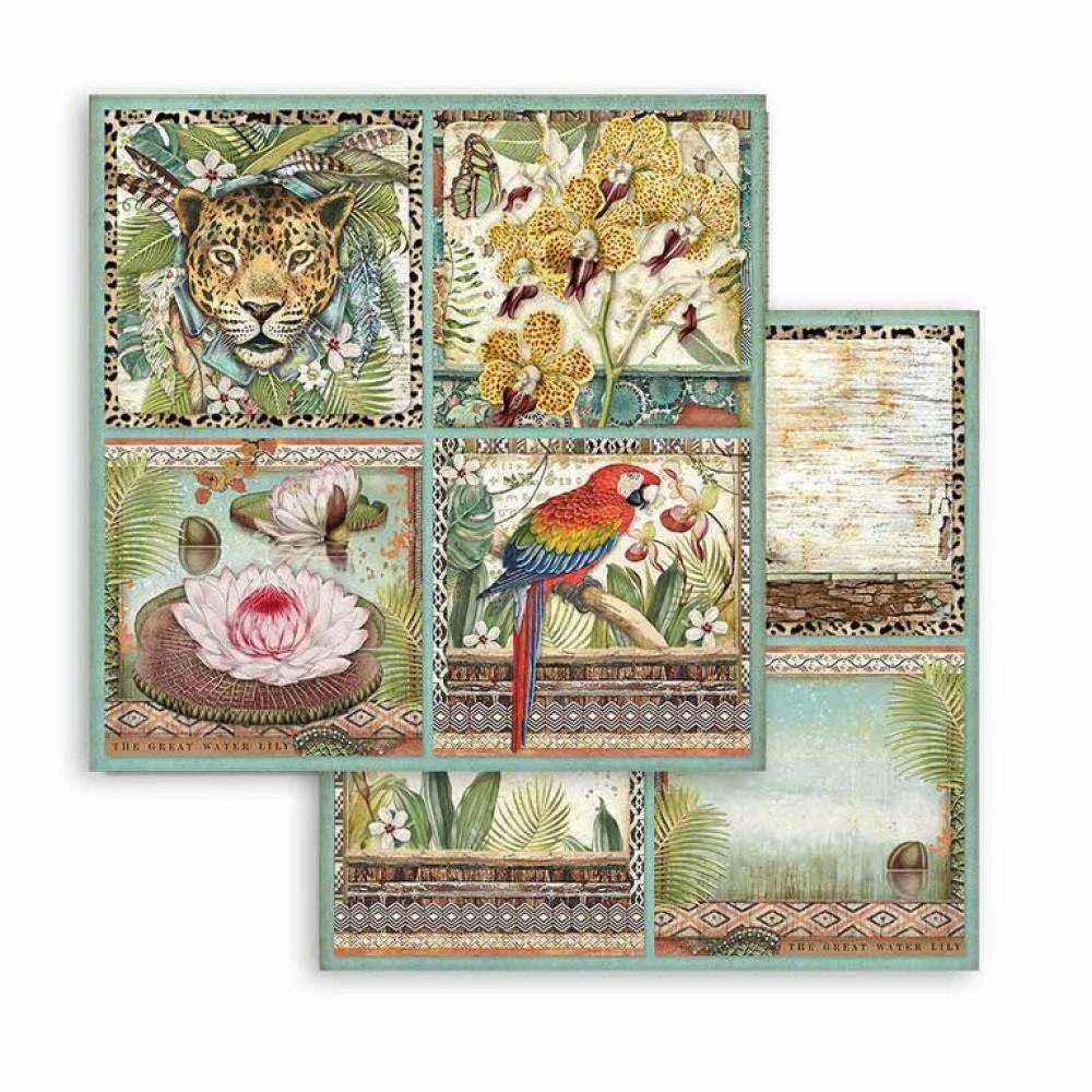 Stamperia 8x8 Paper Pad Amazonia #SBBS28