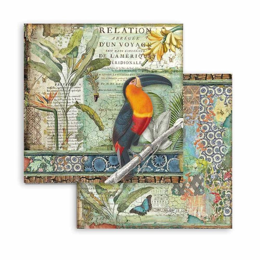 Stamperia 8x8 Paper Pad Amazonia #SBBS28