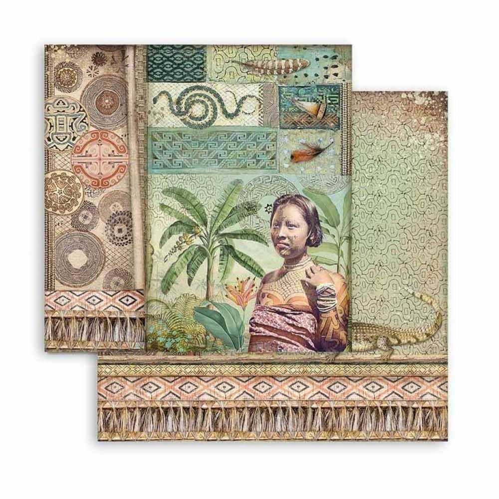 Stamperia 8x8 Paper Pad Amazonia #SBBS28