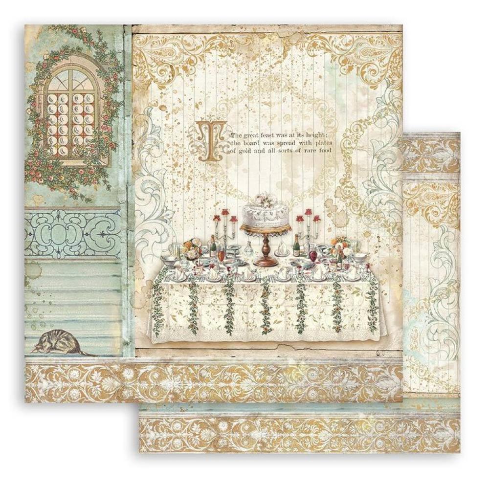 Stamperia 8x8 Paper Pad Sleeping Beauty #SBBS38