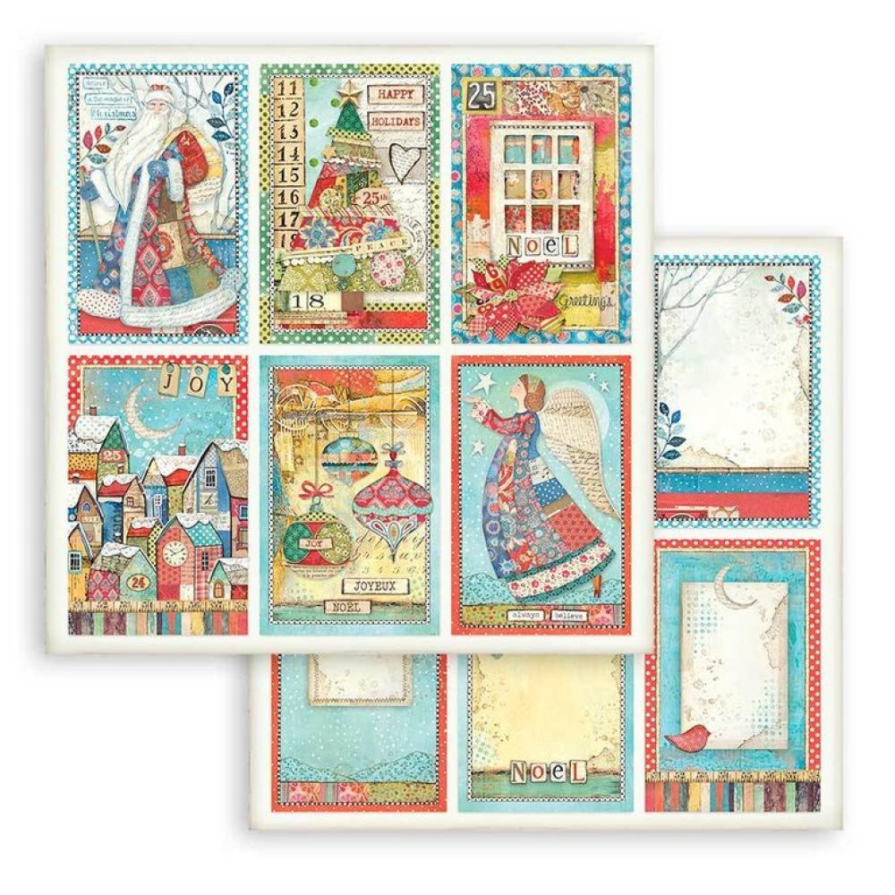 Stamperia 8x8 Paper Pad Christmas Patchwork #SBBS40_eingestellt