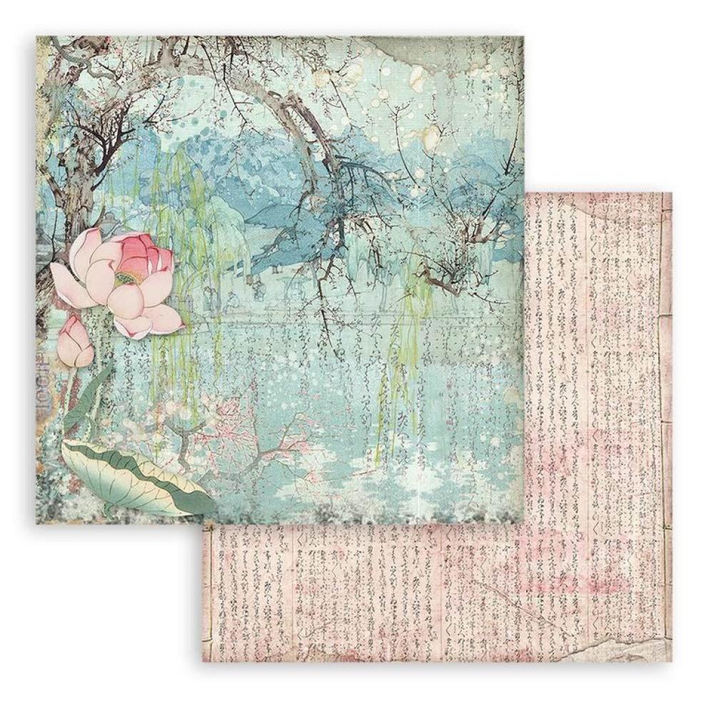 Stamperia 8x8 Paper Pad Backgrounds Sir Vagabond in Japan #SBBS43