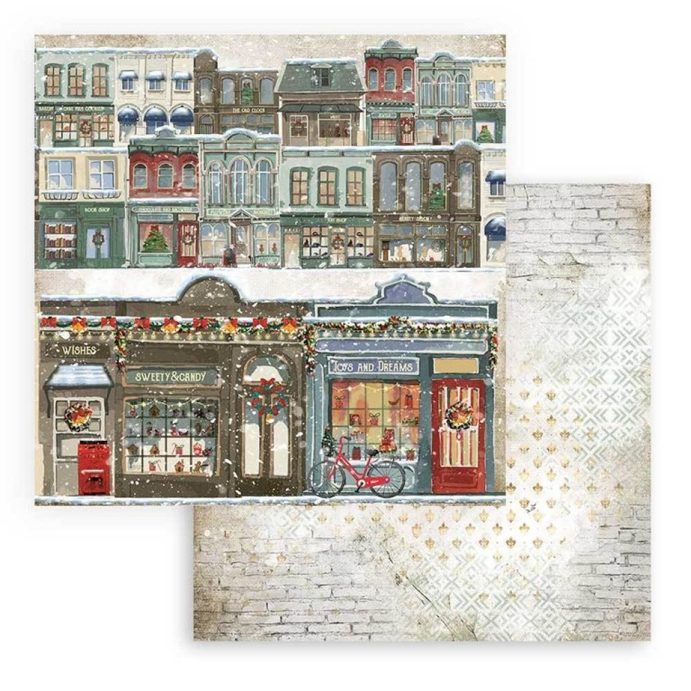 Stamperia 8x8 Paper Pad Romantic Christmas #SBBS44