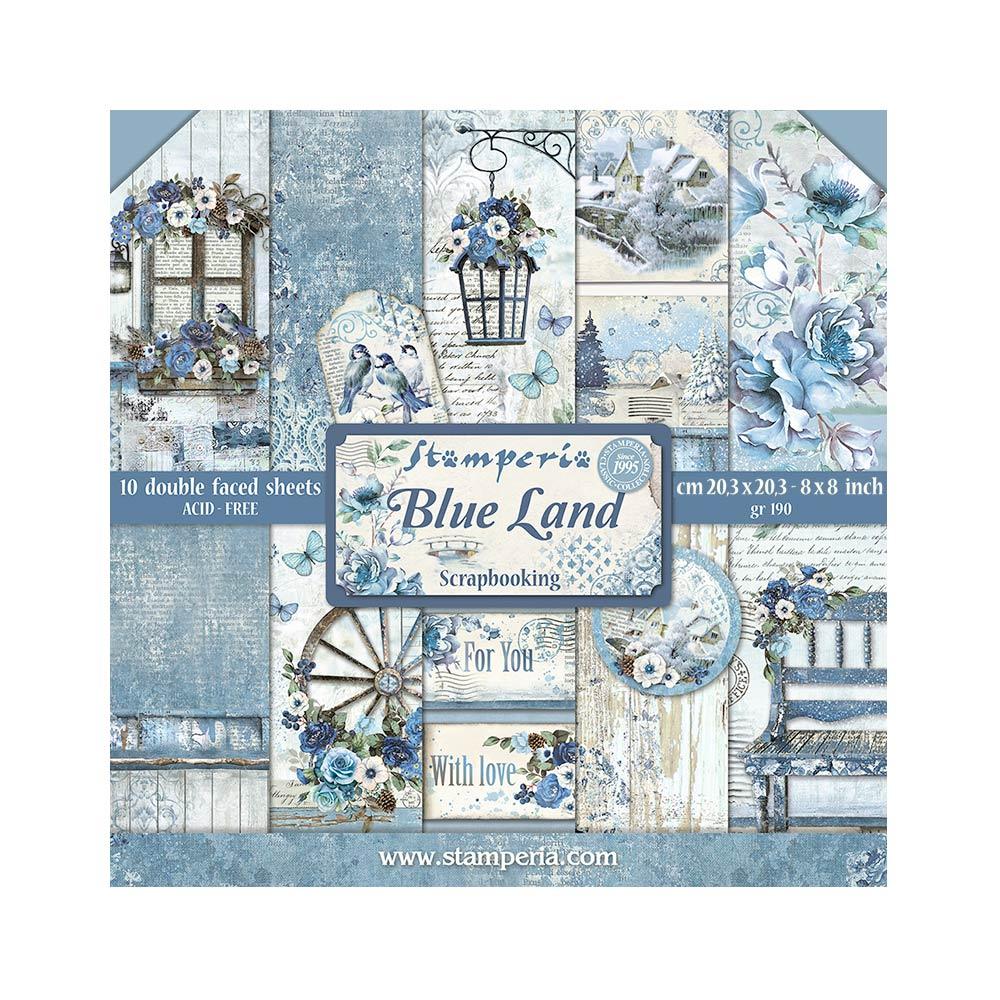 SBBS84 Stamperia Blue Land 8x8 Paper Pad