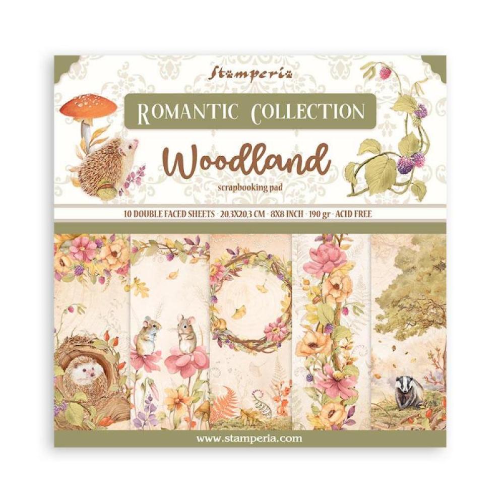 SBBS92 Stamperia Woodland 8x8 Paper Pad