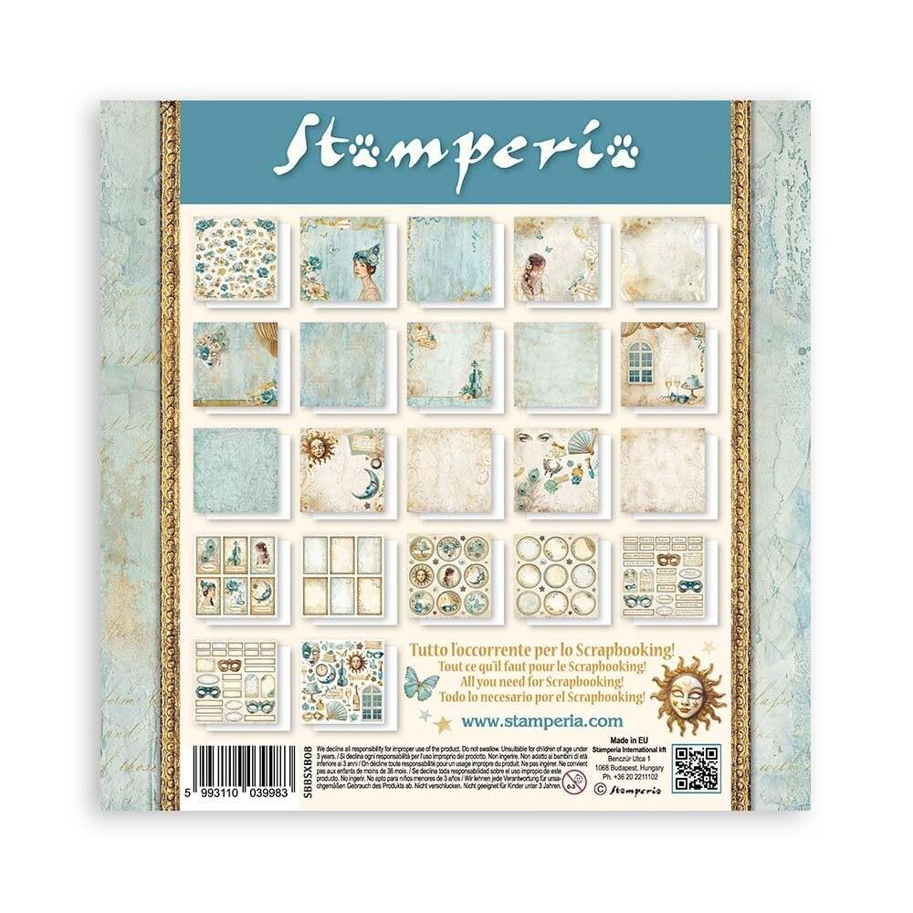 SBBSXB08 Stamperia Masquerade MAXI 8x8 Paper Pad