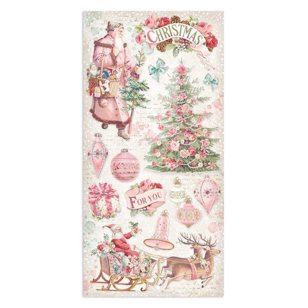 Stamperia Collectable 15x30cm Pink Christmas #09