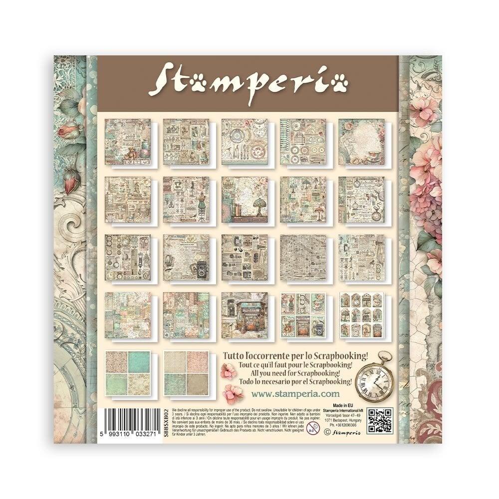 SBBXB02 Stamperia Brocante Antiques 8x8 Paper Pad