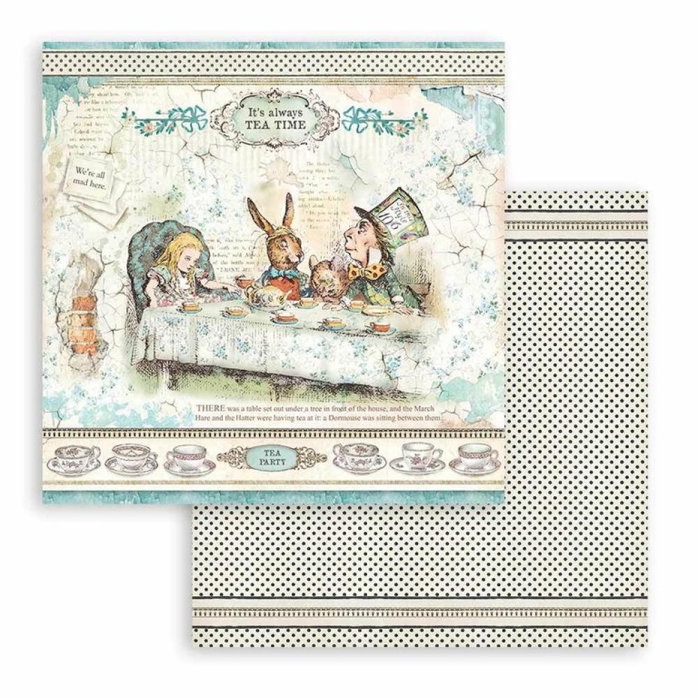 Stamperia 12x12 Paper Pad Alice Through the Looking Glass #SBBXL12