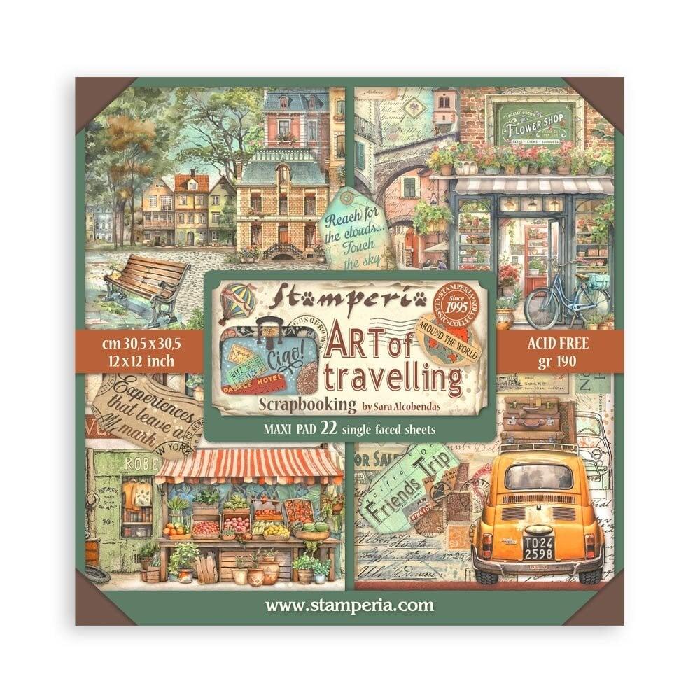 SBBXLB19 Stamperia Art of Travelling 12x12 MAXI Paper Pad