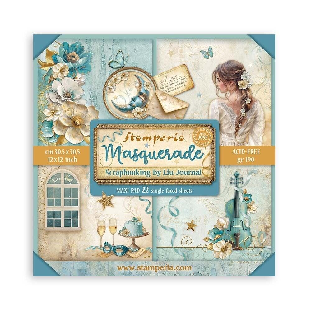 SBBXLB20 Stamperia Masquerade 12x12 MAXI Paper Pad