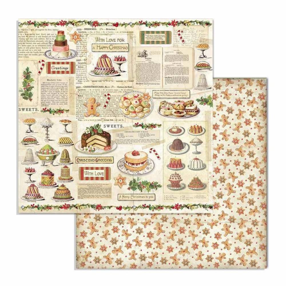 Stamperia 6x6 Paper Pad Classic Christmas #SBBXS06