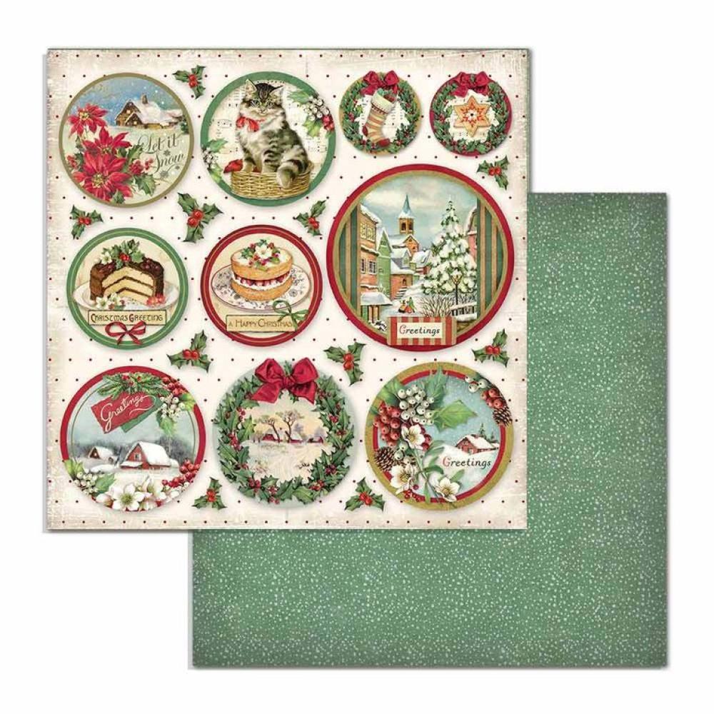 Stamperia 6x6 Paper Pad Classic Christmas #SBBXS06