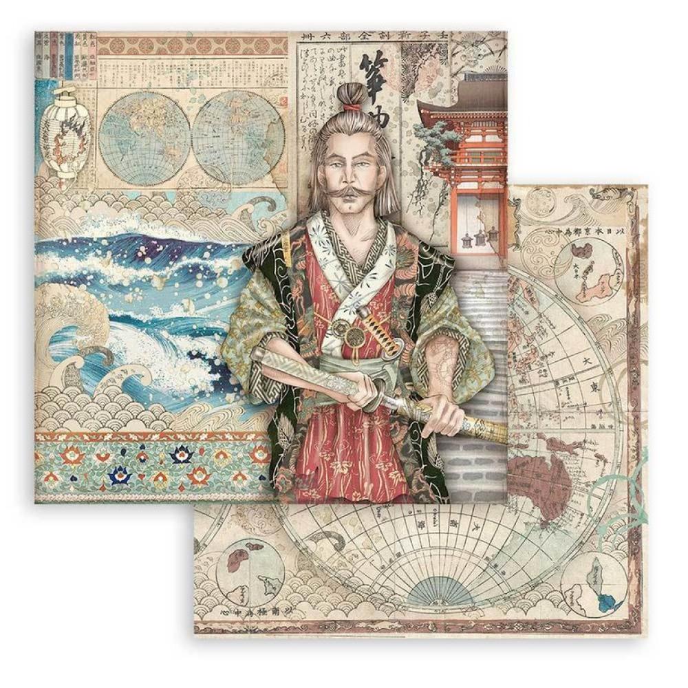 Stamperia 6x6 Paper Pad Sir Vagabond in Japan #SBBXS08