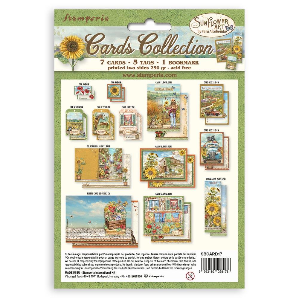 SBCARD17 Stamperia Cards Collection Sunflower Art