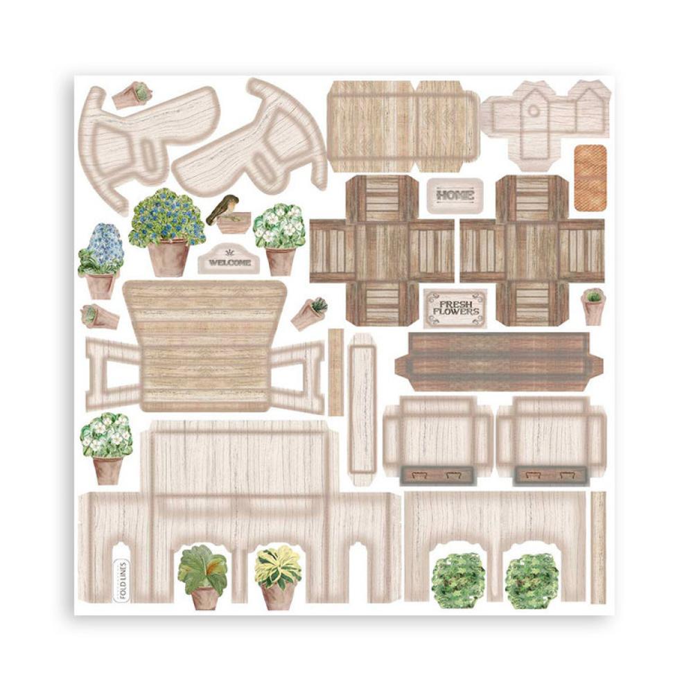 Stamperia 3D Paper Kit Romantic Garden House POP10