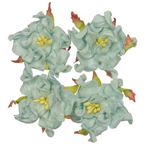 Mulberry Flowers Gardenia 5 cm Soft Blue