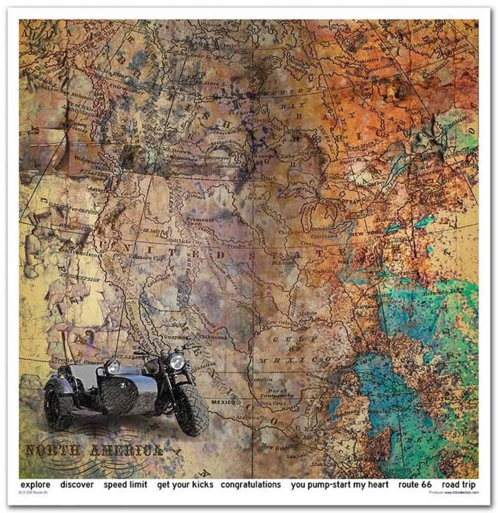 ITD Collection 12x12 Paper Pad Legendary Route 66 #038