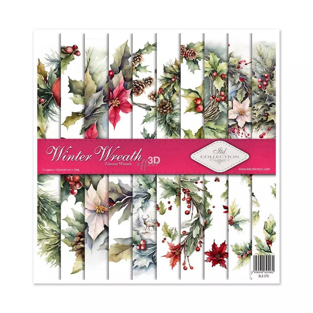 SLS078 ITD Collection Winter Wreath 12x12 Paper Pad