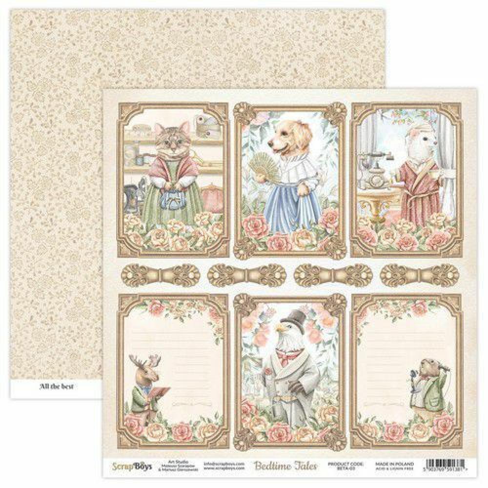 ScrapBoys 12x12 Paper Sheet Bedtime Tales BETA-03