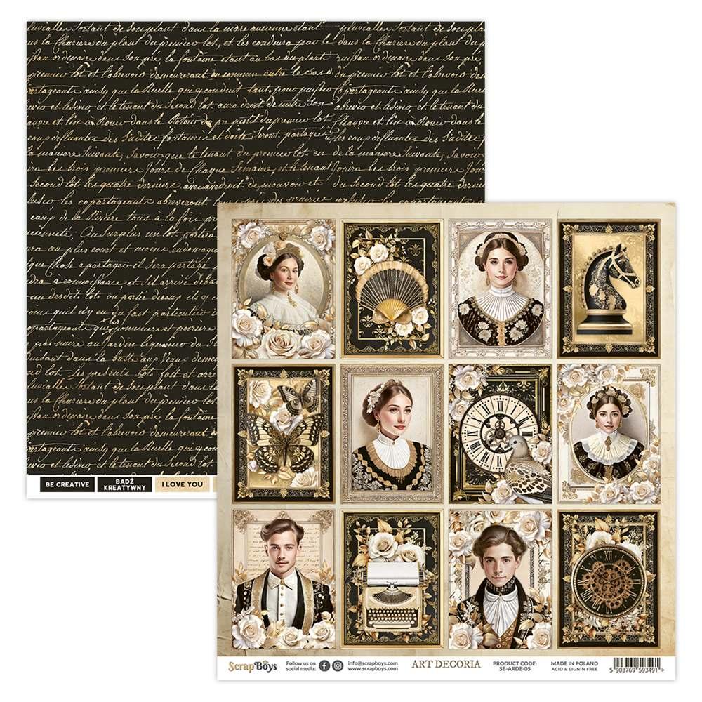 ScrapBoys Art Decoria 12x12 Paper Sheet #05