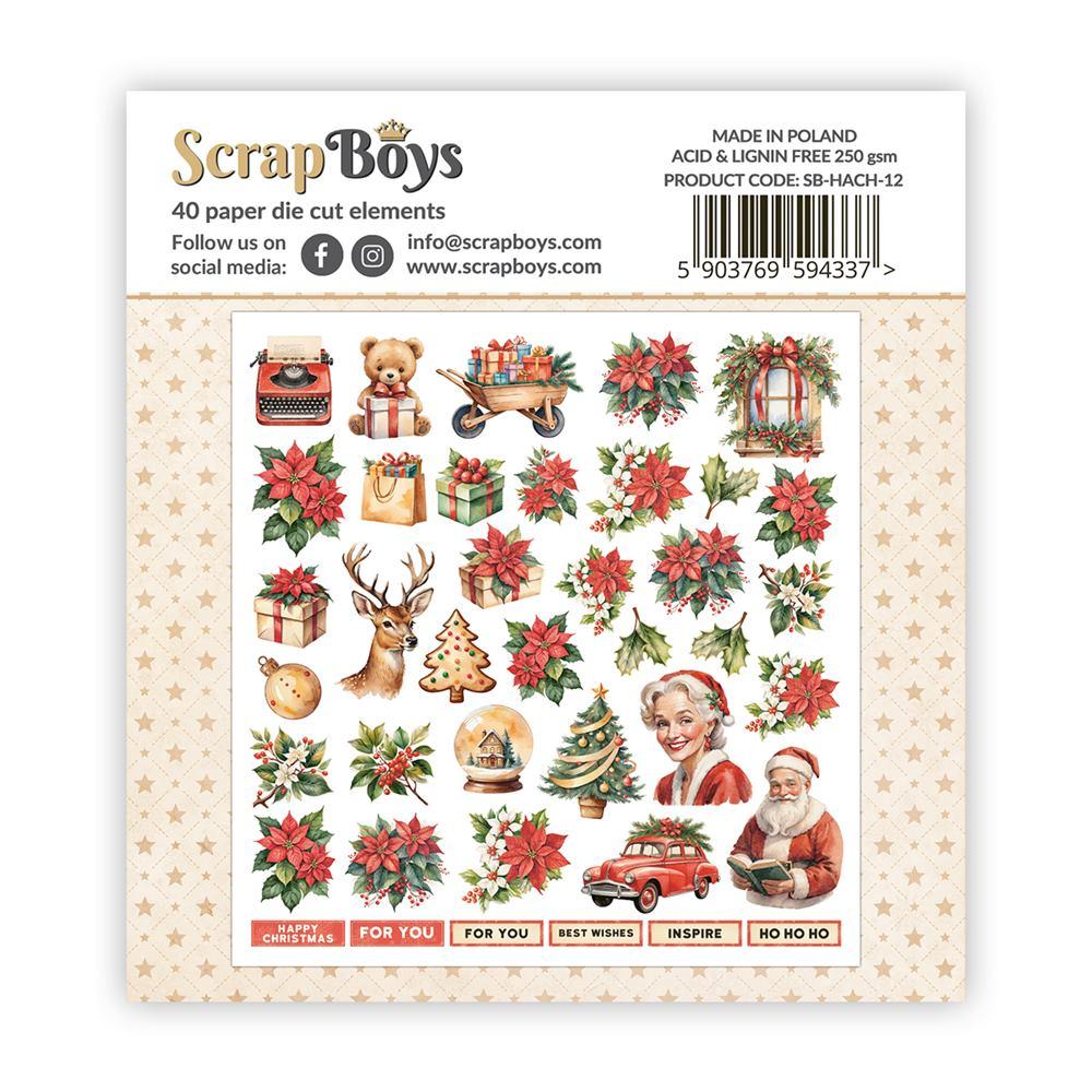 ScrapBoys Happy Christmas Double Sided Die Cut Elements