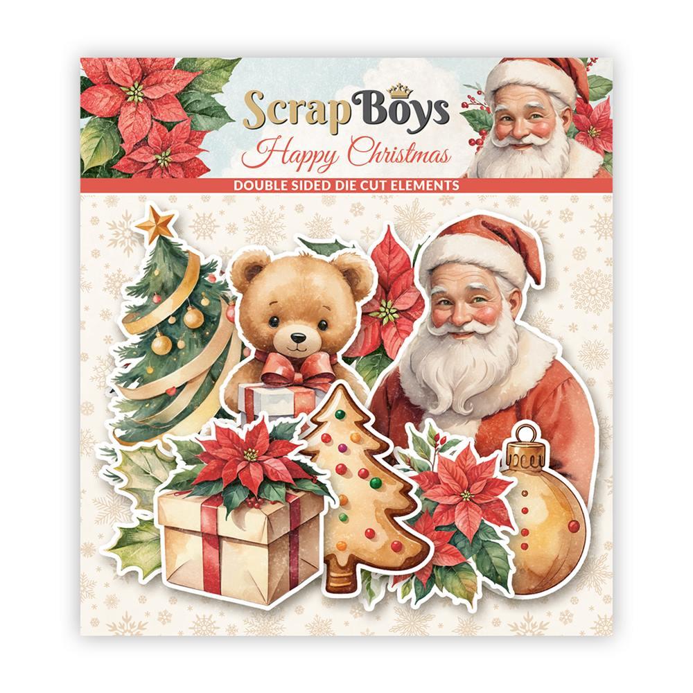 ScrapBoys Happy Christmas Double Sided Die Cut Elements