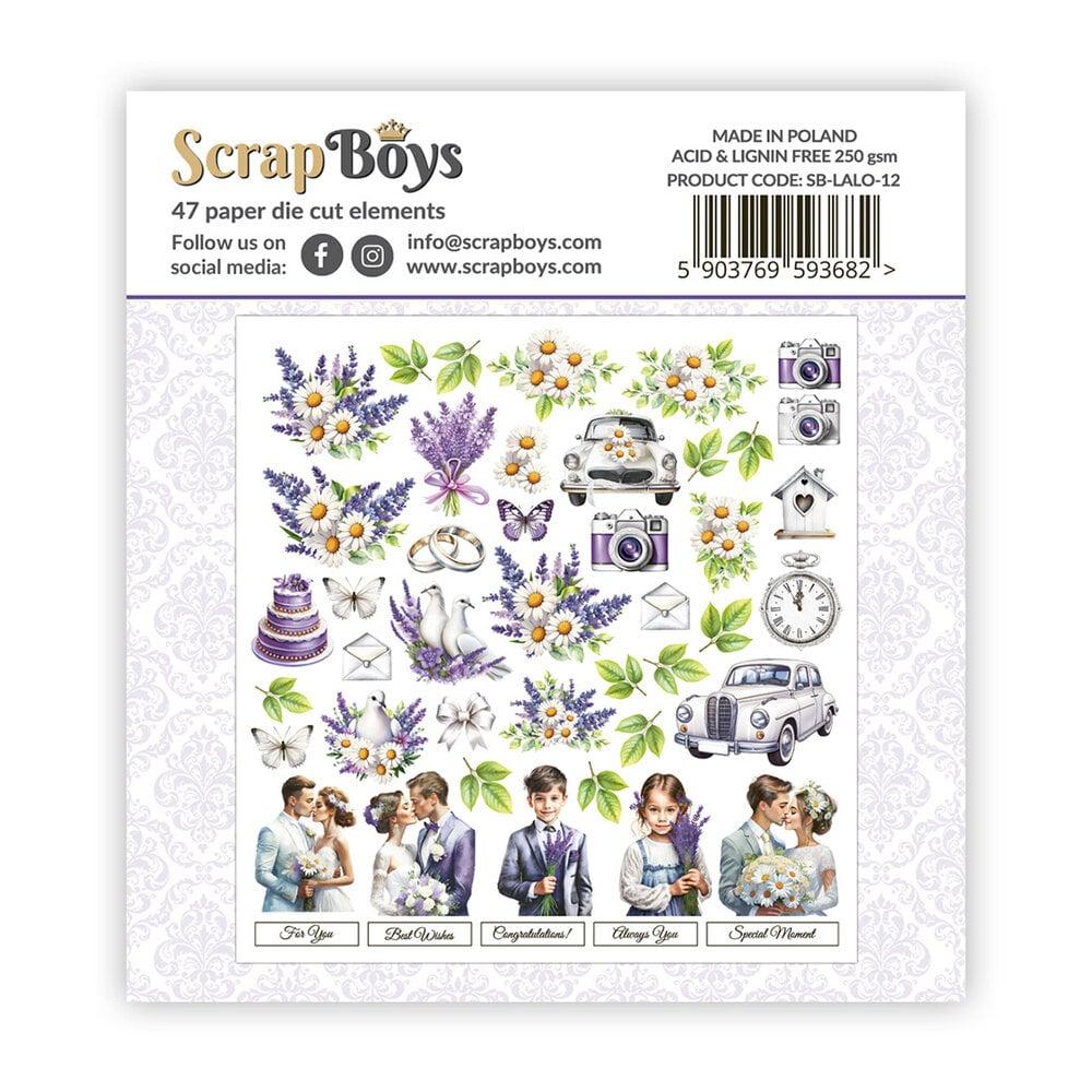 ScrapBoys Lavender Love Double Sided Die Cut Elements