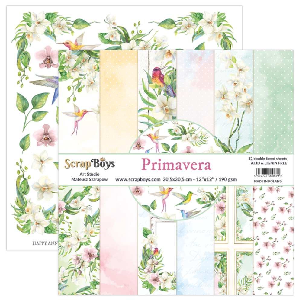 ScrapBoys 12x12 Paper Pack Primavera