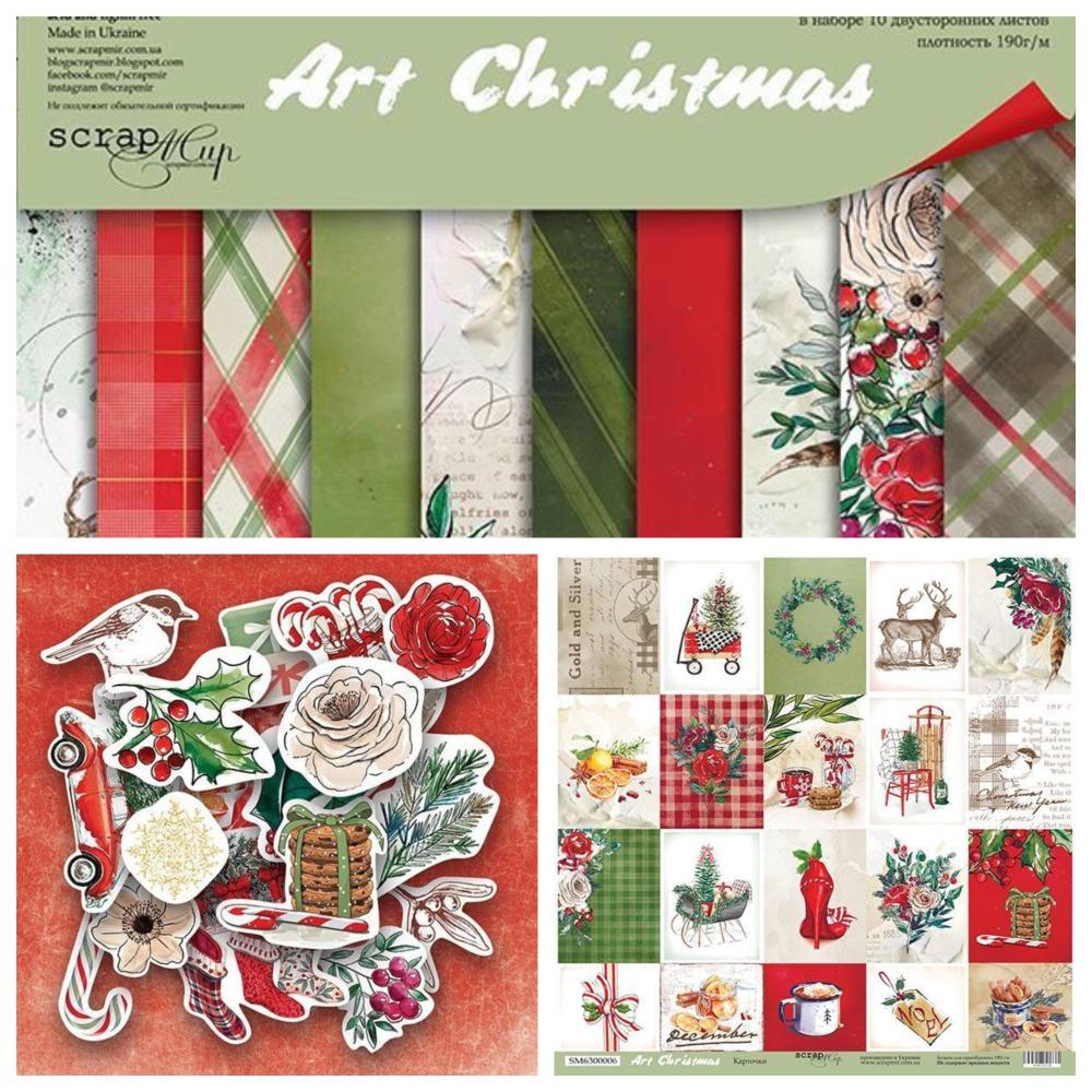 ScrapMir 12x12 Scrapbooking MINI Kit Art Christmas