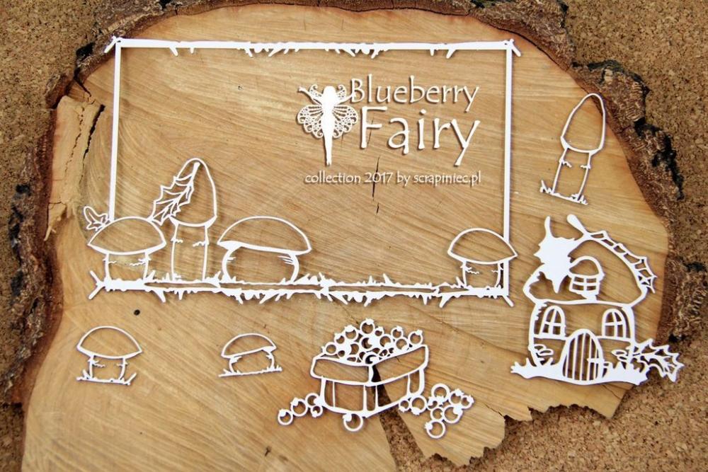 Scrapiniec Chipboard Blueberry Fairy XL Rectangle Frame #4732