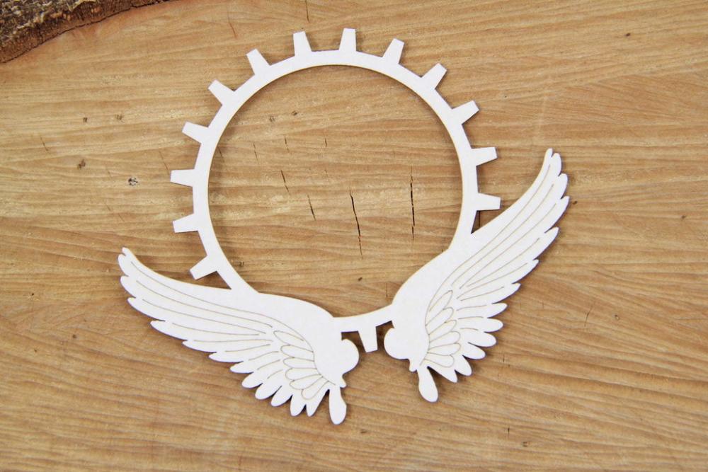 Scrapiniec Chipboard Gears in Wings #4757