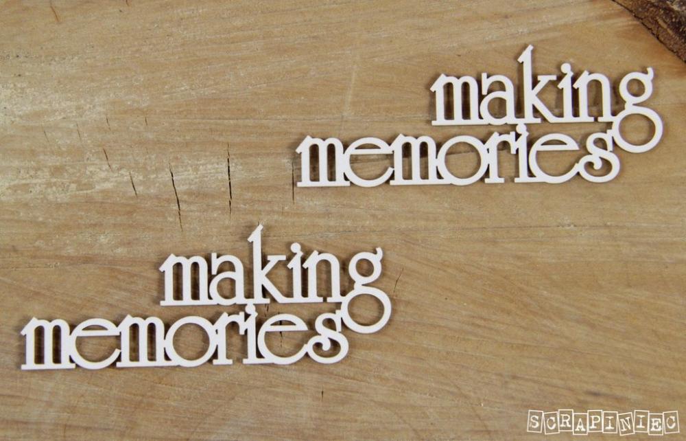 Scrapiniec Chipboard Text making memories #4033