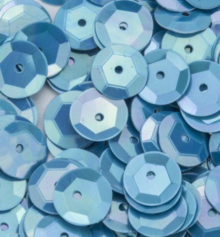 Sequins Pailletten Baby Blue 6mm Cup