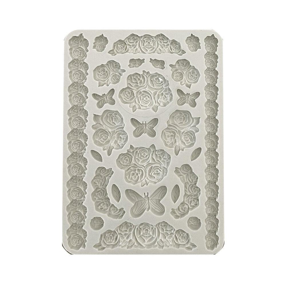 Stamperia Shabby Rose A5 Silicone Mould Roses KACMA529