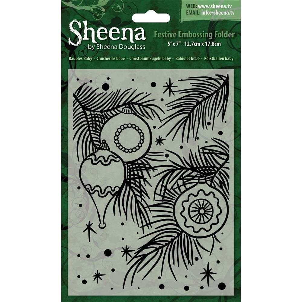 Sheena Douglass Embossing Folder Baubles Baby