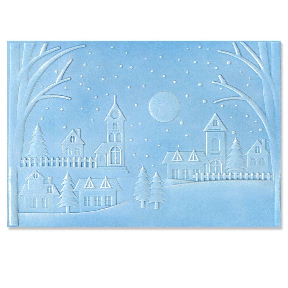 Sizzix 3D Embossing Folder Winter Village 66308