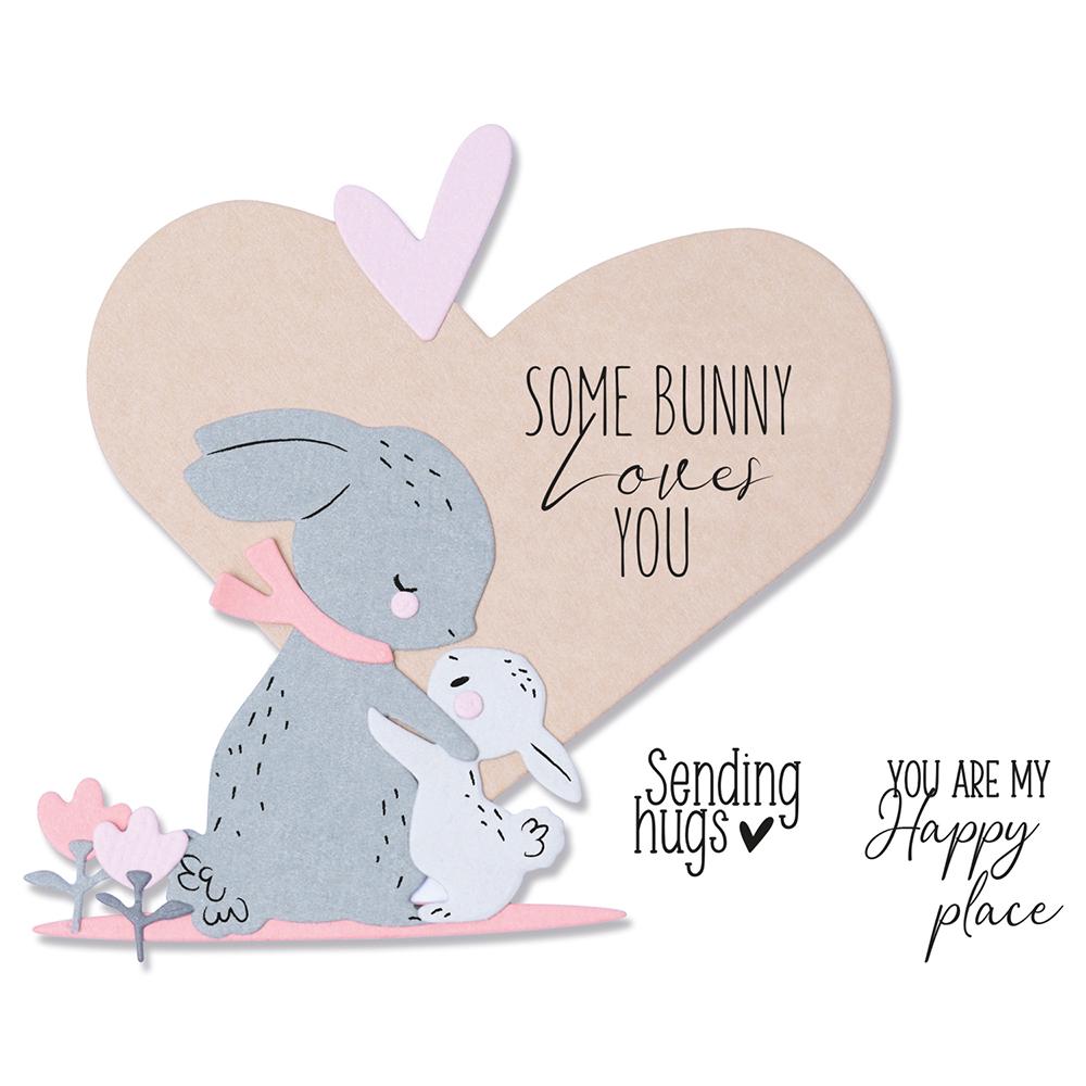 Sizzix Framelits w/ Stamps Bunny Love 665653