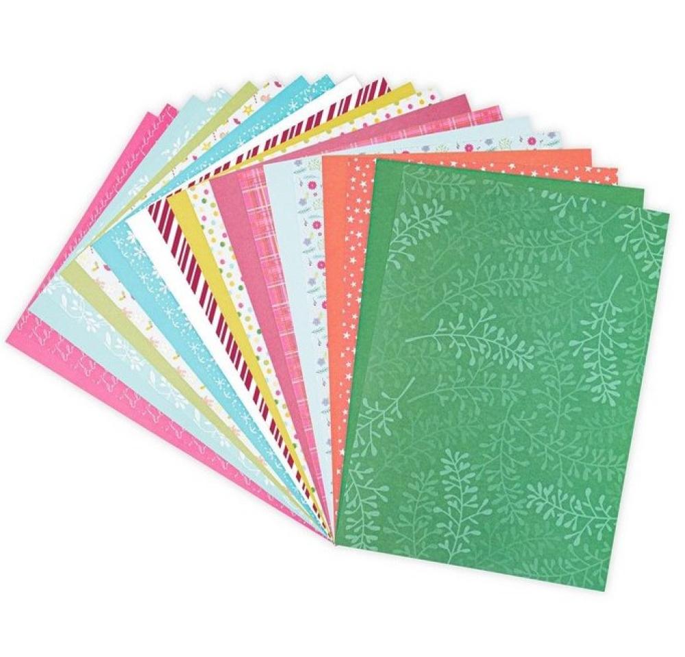 Sizzix Surfacez Patterned A4 Paper Festive #665992