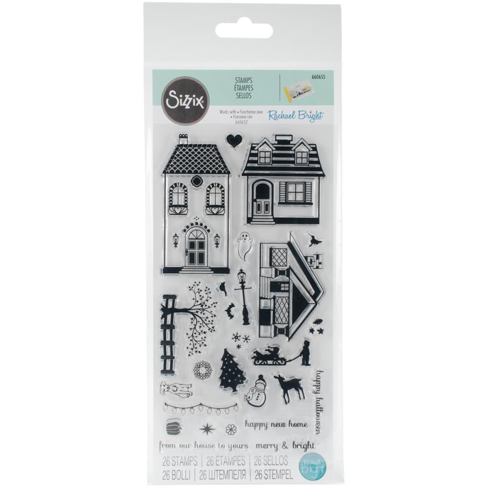 Sizzix Clear Stamps Happy Home #660655