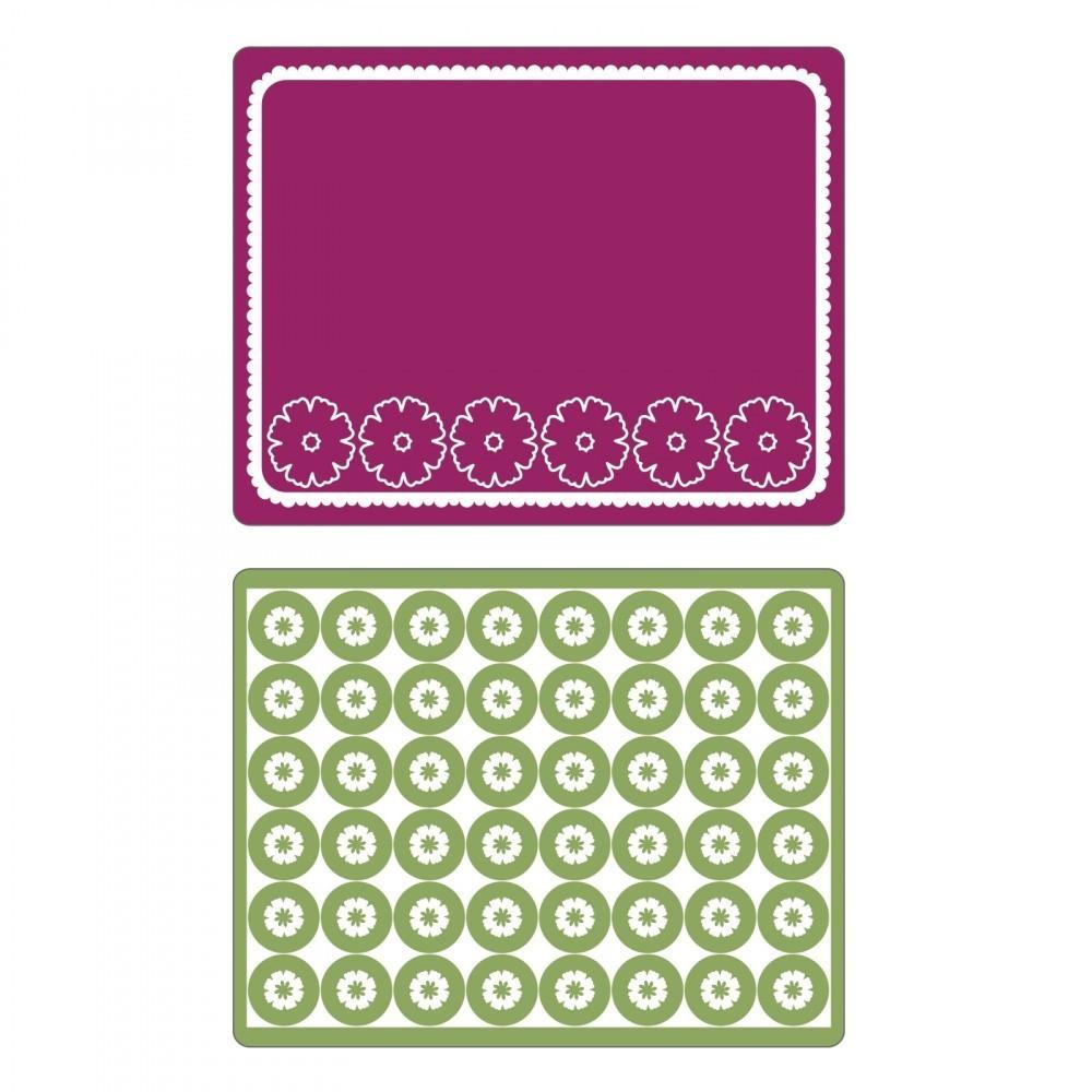 Sizzix Embossing Folder 2PK Cornflowers & Posies Set