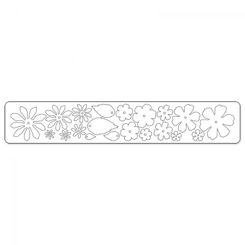 Sizzlits Decorative Strip Tattered Flower Garland