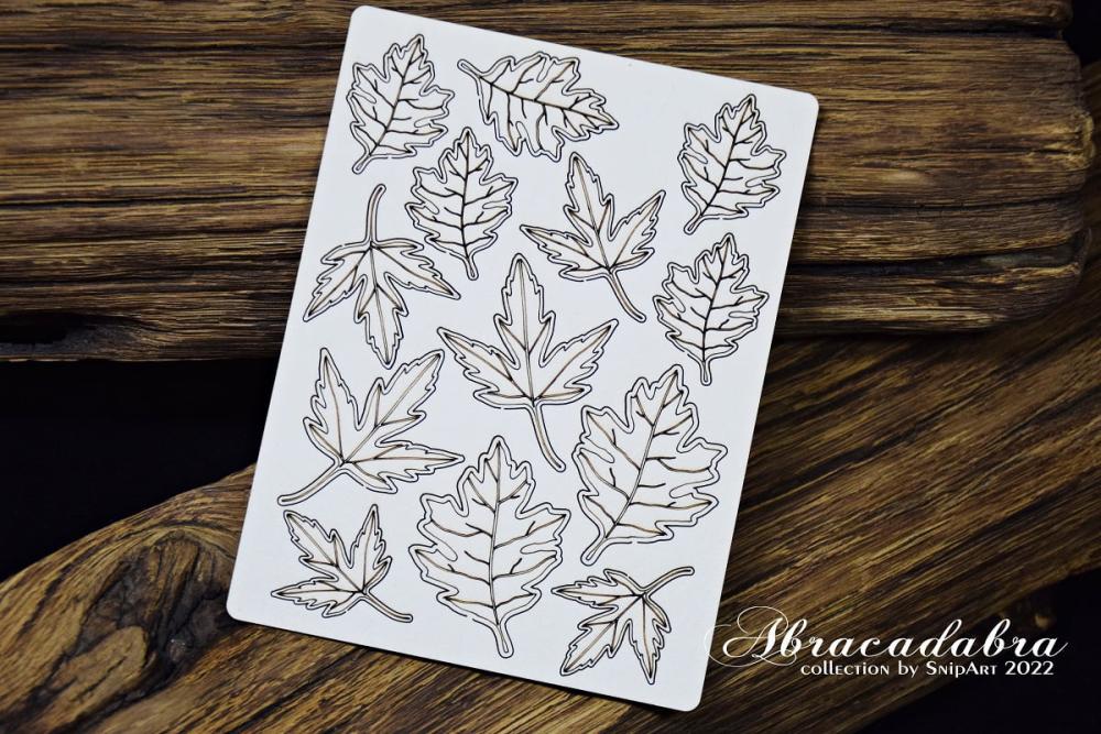 SnipArt Chipboard Abracadabra Leaves Set #25056