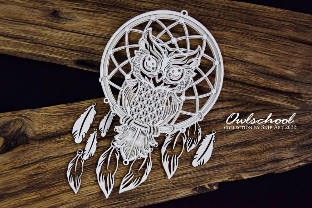 SnipArt Chipboard Owls Dream Catcher #35195